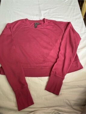 Sweaty Betty Raspberry Crop Crewneck Pullover